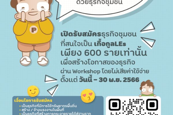 ธุรกิจปันกัน 4 เปิดรับสมัครธุรกิจชุมชน